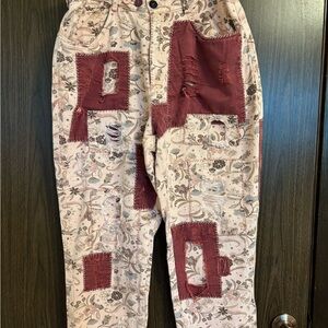 Paisley Patch Pants